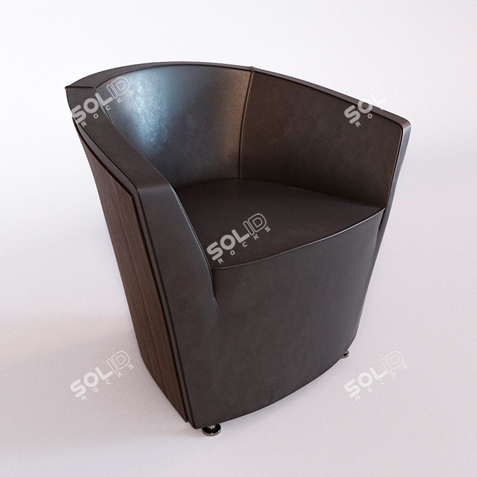 Elegant Comfort: Tacchini Parentesi Armchair 3D model image 3