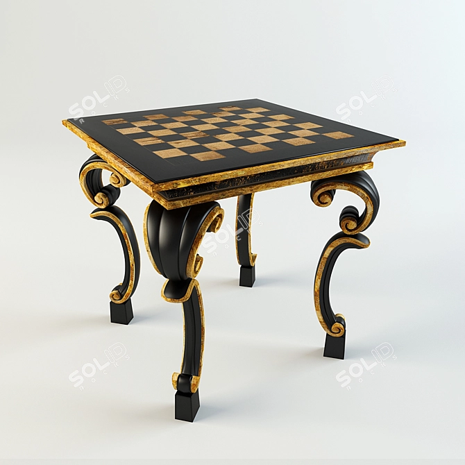 Elegant Gaming Table: Calamandrei & Chianini Tavoli 1637 3D model image 1