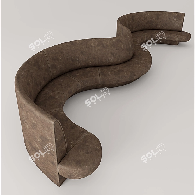 Relaxation Haven: Lounge Sofa 3D model image 1