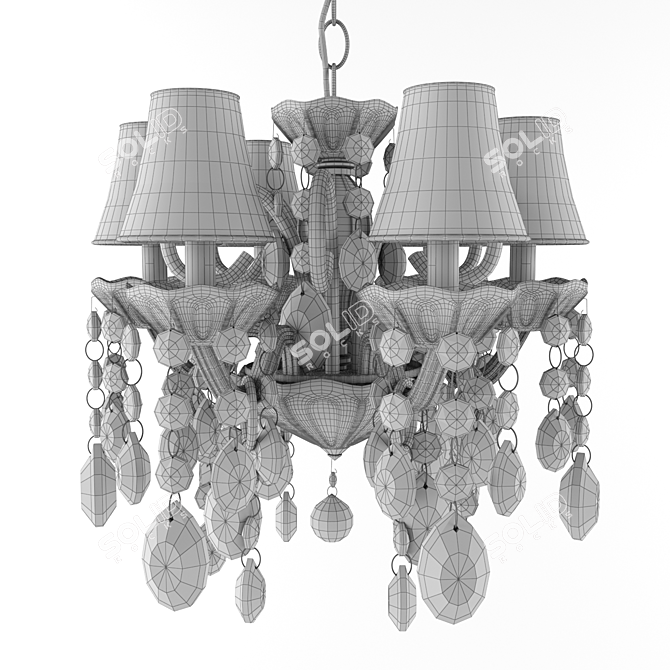 Crystal Lux Siena SP6: Elegant Gold Chandelier 3D model image 2