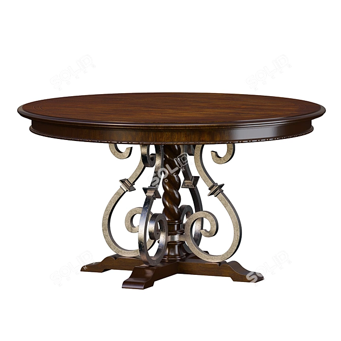 Truly Timeless: Treviso Round Dining Table 3D model image 1