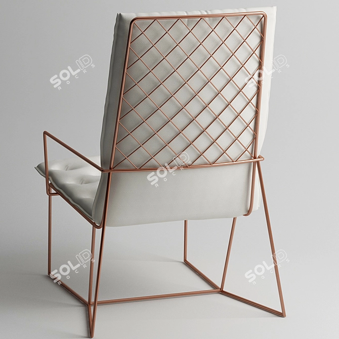 Syrma Chair & Ottoman Set 3D model image 2