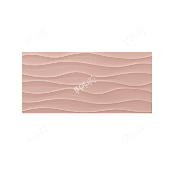 Olas Malva Ceramic Tile 50x25 3D model image 2