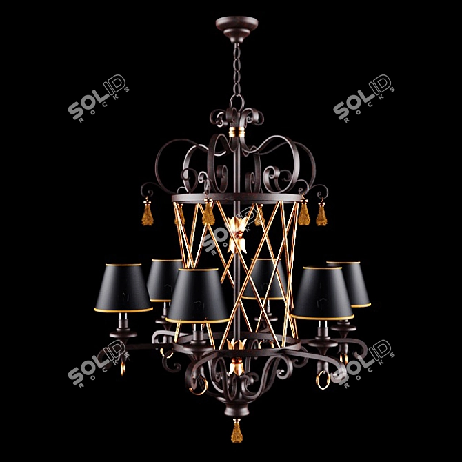 Elegance Illuminated: Exquisite Chandeliers 3D model image 1