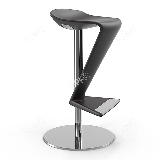 ZED: Stylish and Adjustable PU Chair 3D model image 1