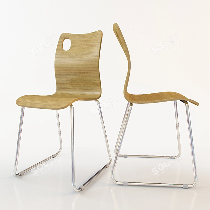 Elegant Hospitality Chair 3D model image 1