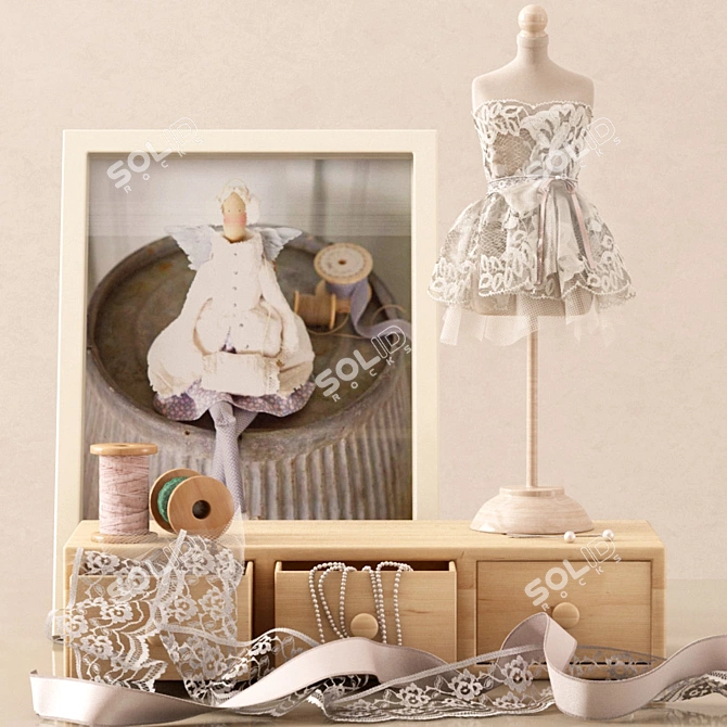 Mini Mannequin Decor Set 3D model image 1