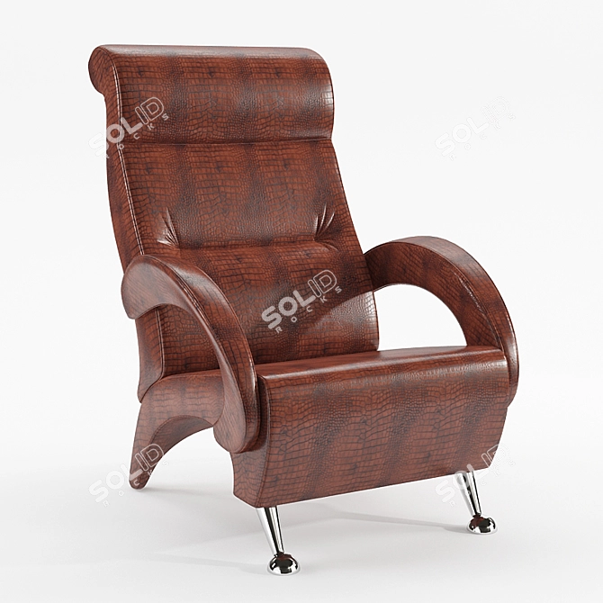 Dondolo 9-k Armchair: Stylish, Comfortable, and Lightweight 3D model image 1