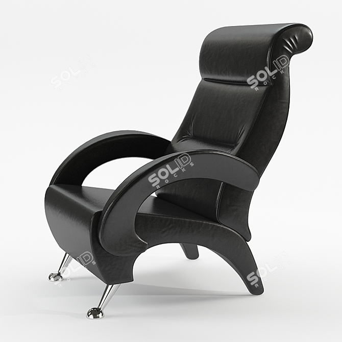 Dondolo 9-k Armchair: Stylish, Comfortable, and Lightweight 3D model image 2