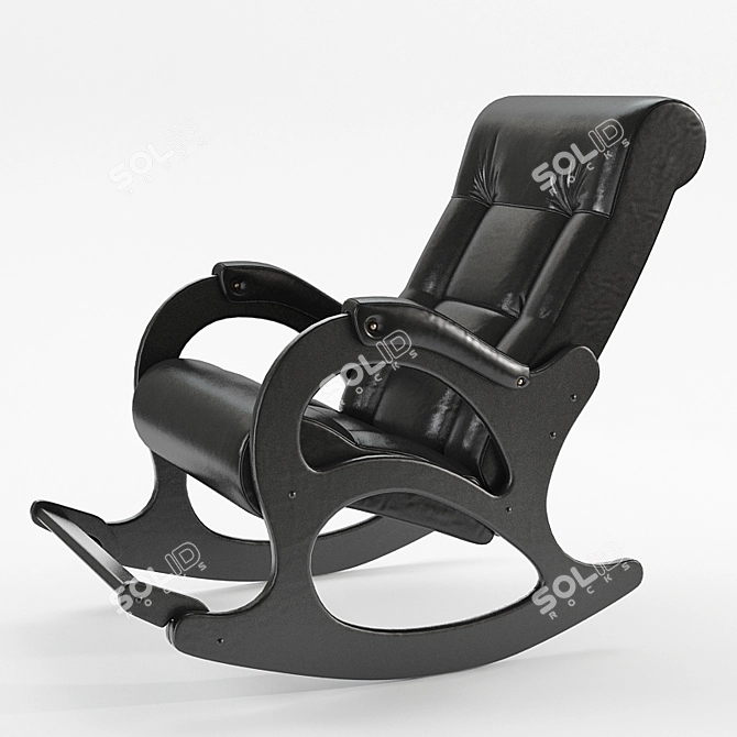 Donodolo 44 Rocking Chair: Stylish, Comfortable, and Lightweight 3D model image 2