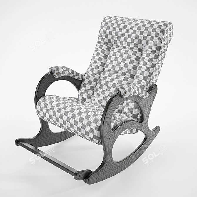 Donodolo 44 Rocking Chair: Stylish, Comfortable, and Lightweight 3D model image 3