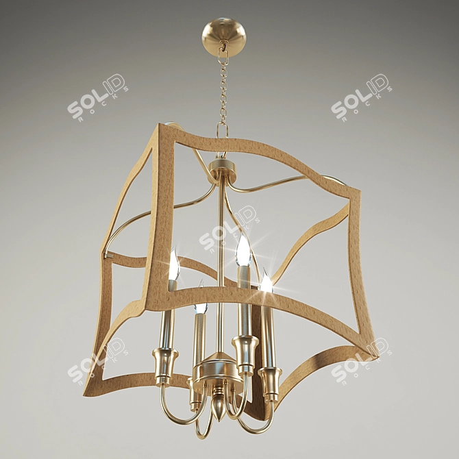 Elegant Milan Pendant Chandelier 3D model image 2