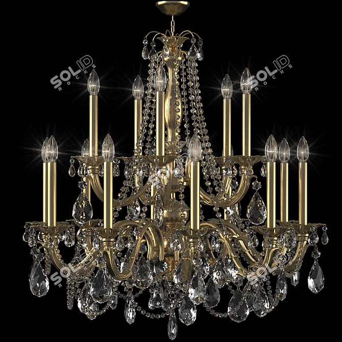 Schonbek Alea AL6535 Crystal Chandelier 3D model image 1