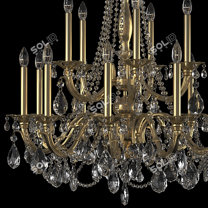 Schonbek Alea AL6535 Crystal Chandelier 3D model image 2