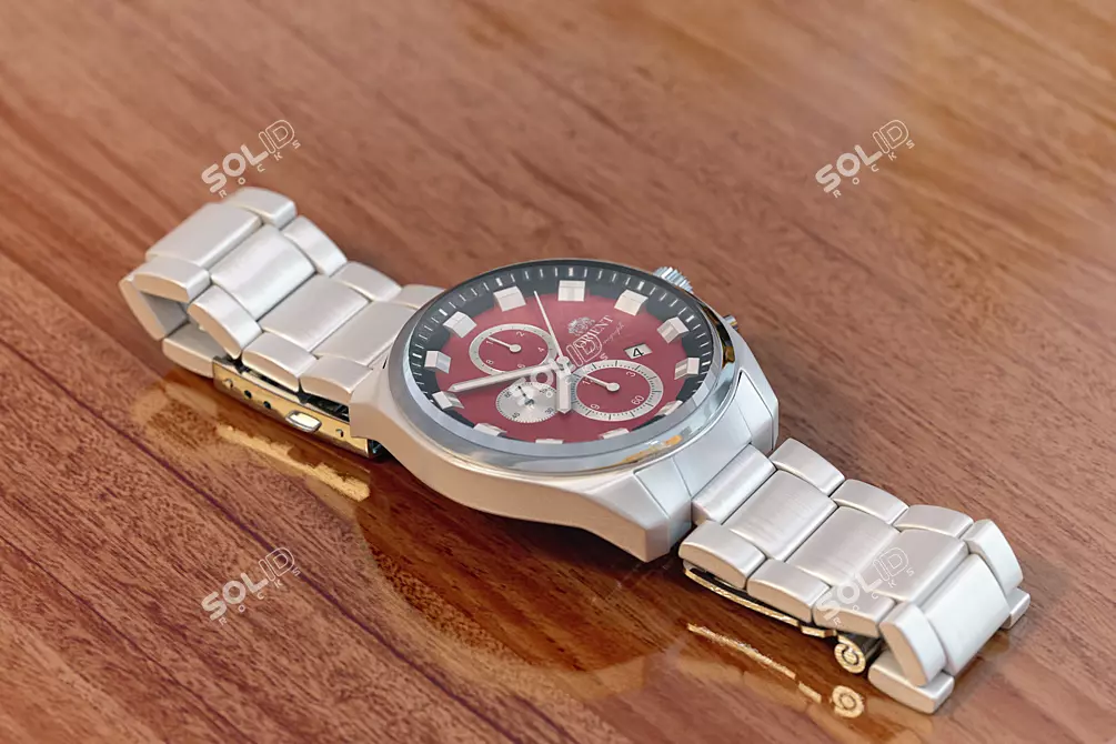 Retro Chronograph Quartz Watch 3D model image 3