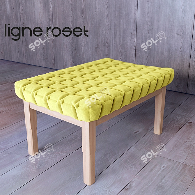 Modern Chic Ottoman: RUCHÉ 3D model image 1