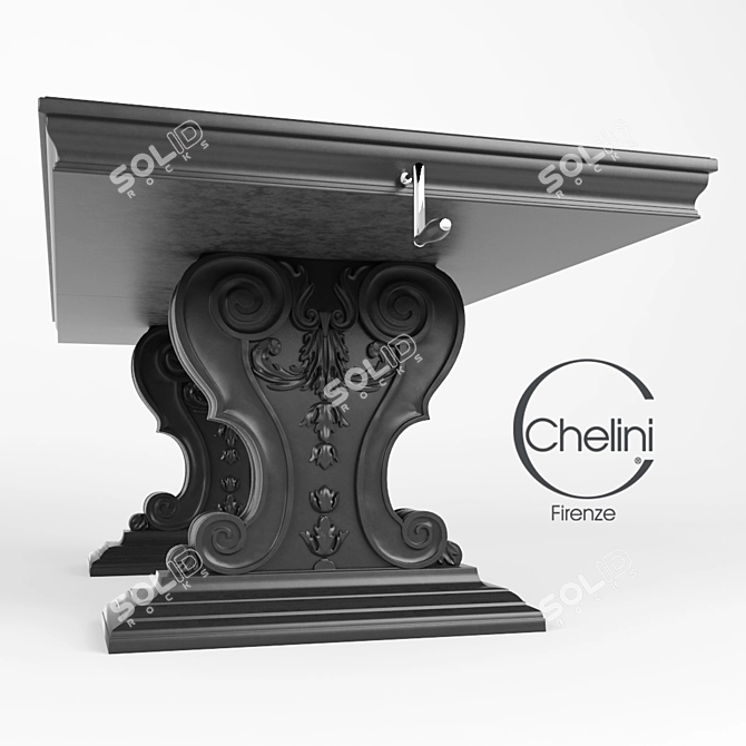 Chelini Italian Transforming Dining Table 3D model image 1