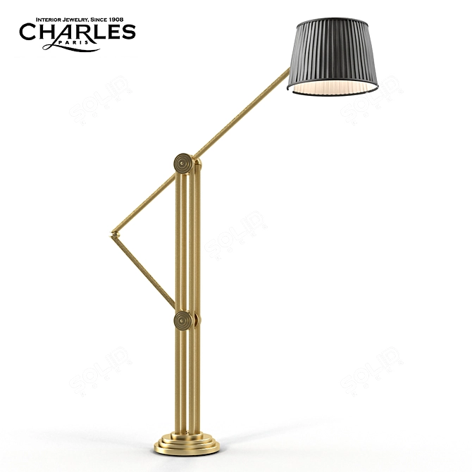 Elegant Propylees Floor Lamp 3D model image 1