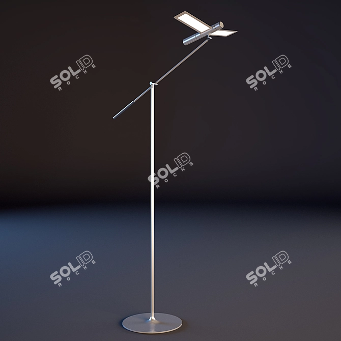 Illuminating Seagull Floor Lamp 3D model image 1