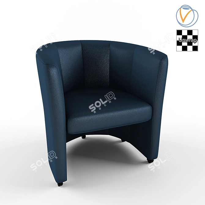  Comfy Rolling Chair 3D model image 1