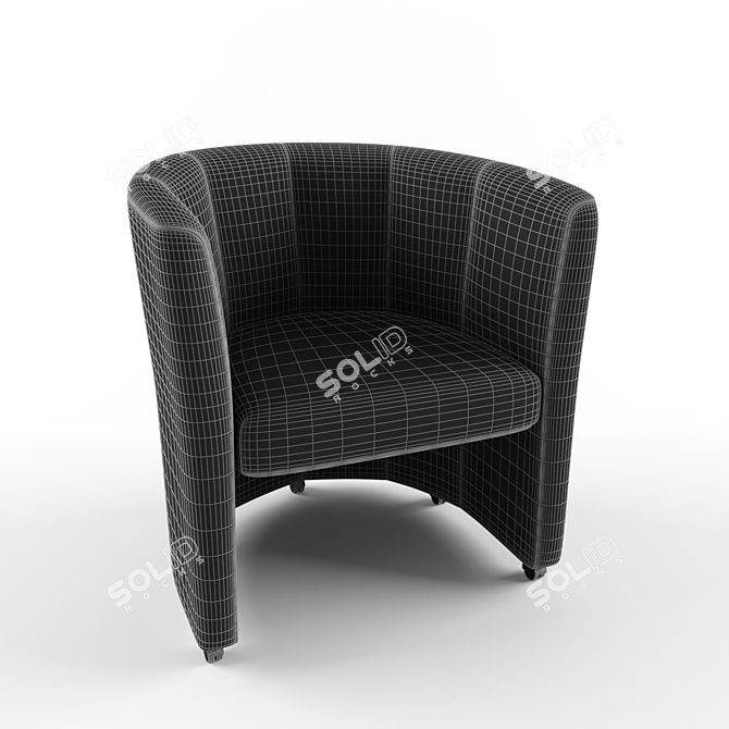  Comfy Rolling Chair 3D model image 2