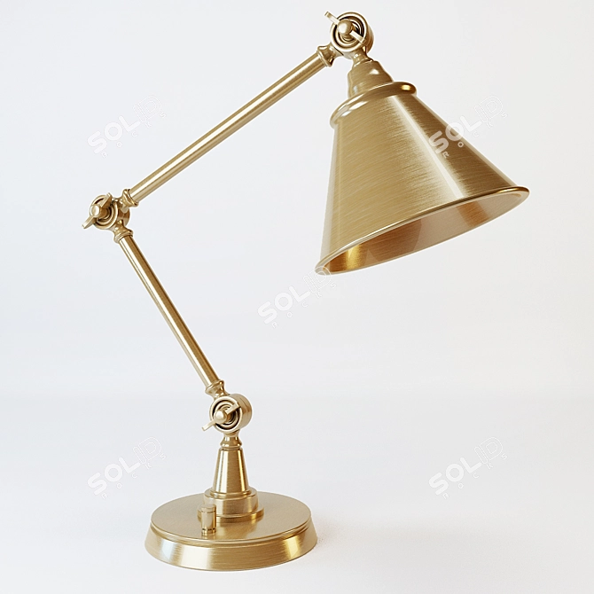 Industrial Style Metal Floor Lamp 3D model image 1