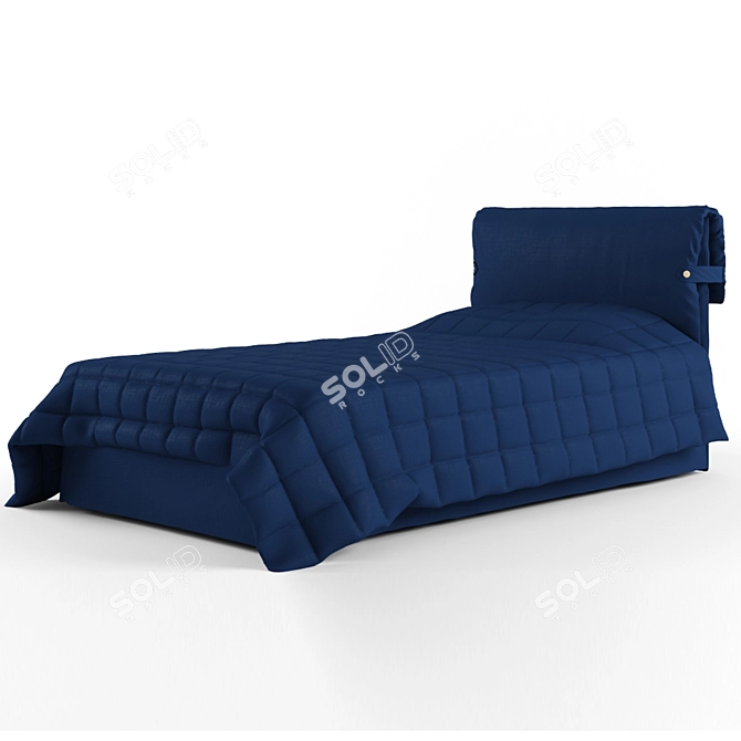 Elegant Marianne Single Bed 3D model image 1