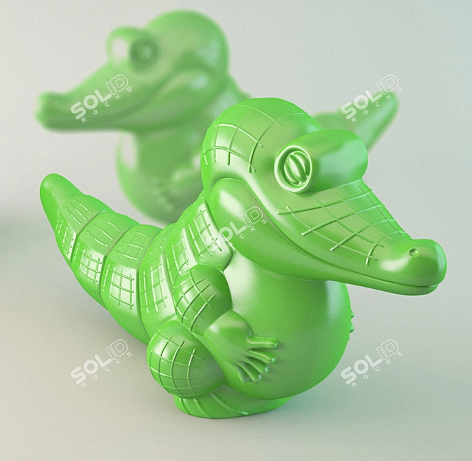 Nostalgic Crocodile Toy 3D model image 1