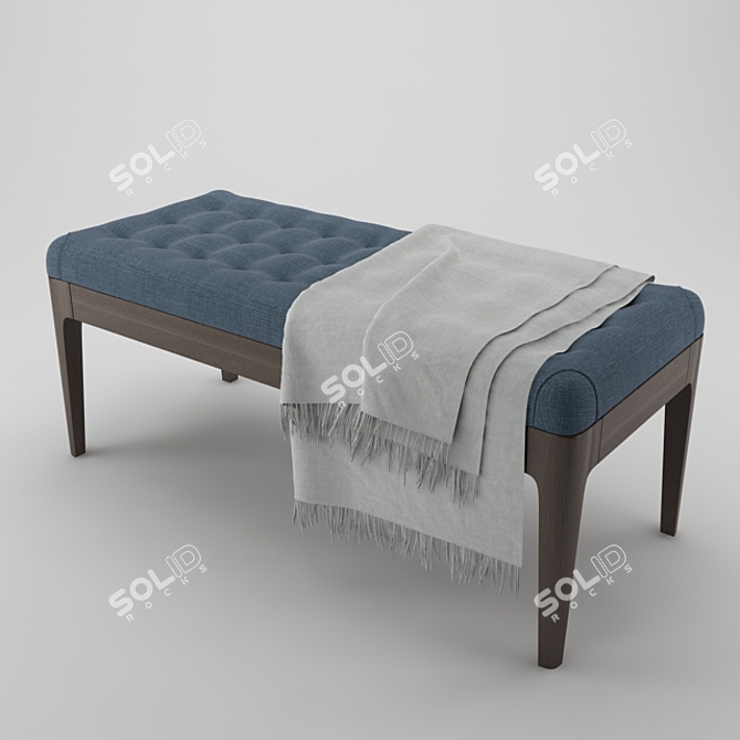 Sleek and Stylish Webby Bench 3D model image 1