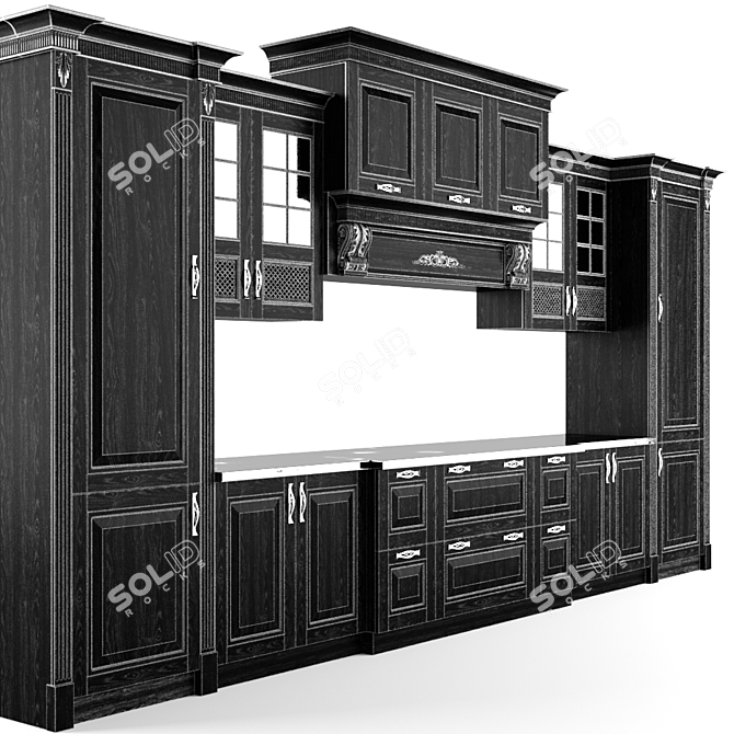 Lismaster Premiera: Innovative Ukrainian Kitchen 3D model image 1