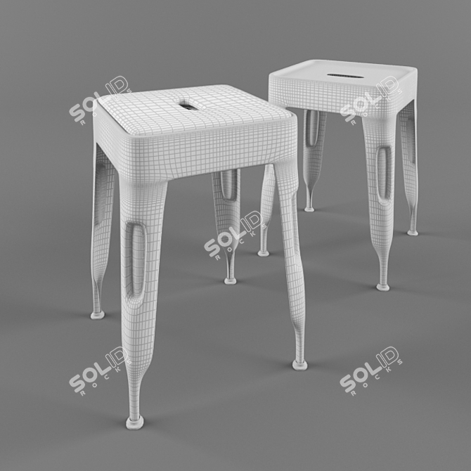 Industrial Cargo Stool 3D model image 2