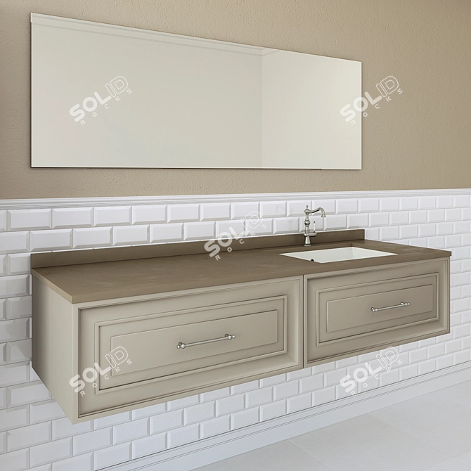 Italian Bathroom Furniture Set: Gaia Alterego 3D model image 1