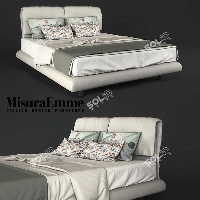 Italian-made SUMO Bed Frame - Versatile Sizes 3D model image 1