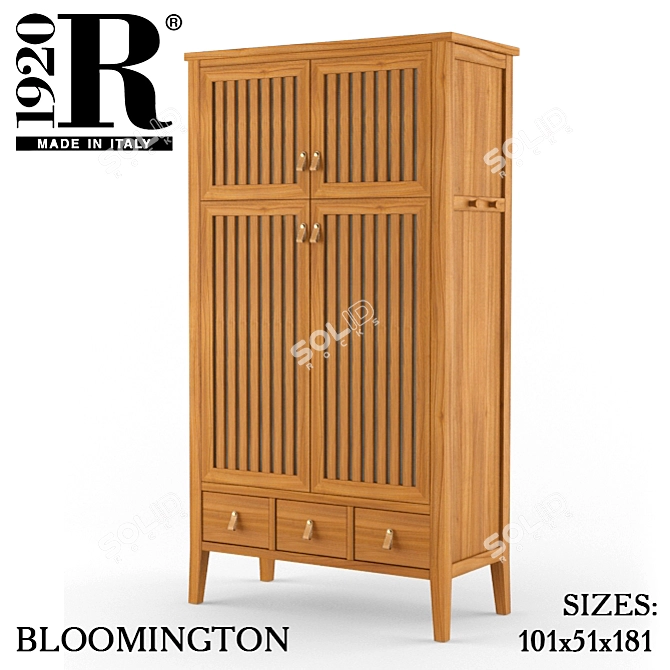 Rustic Chic Wardrobe: Riva Bloomington 3D model image 1