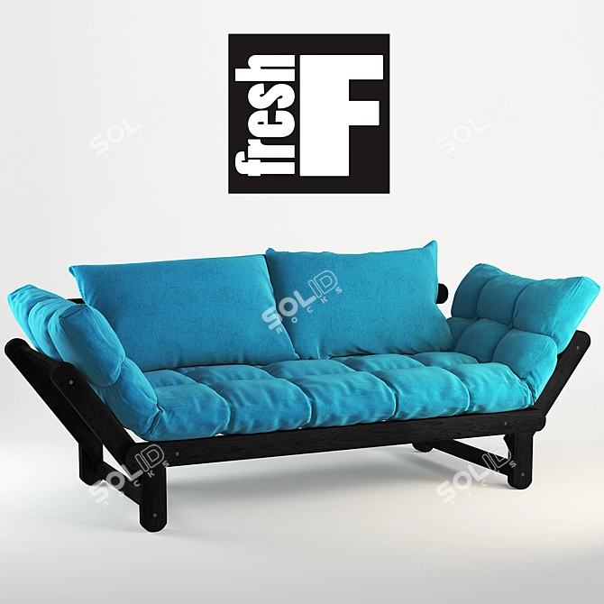 Beat Convertible Sofa: Stylish, Comfortable, and Durable 3D model image 1