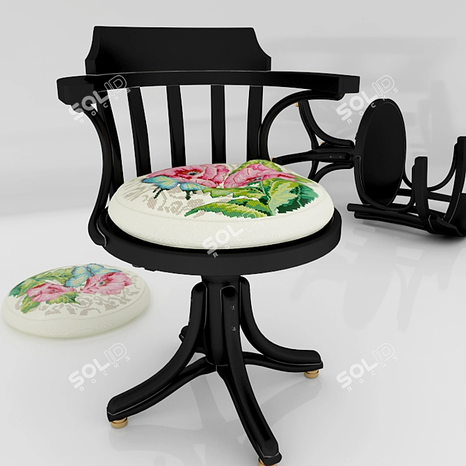 Elegant Office Armchair for Esteemed Ladies 3D model image 1