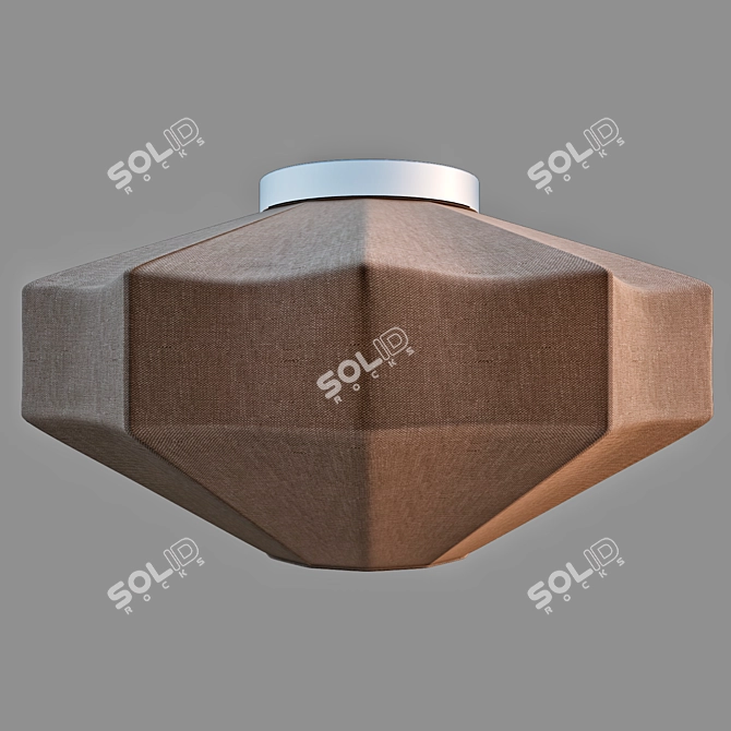 Minimalistic Metal Ceiling Light 3D model image 1