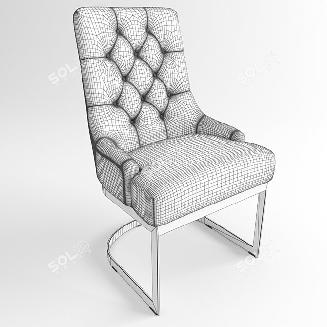 Contemporary Hoxton Dining Chair 3D model image 3