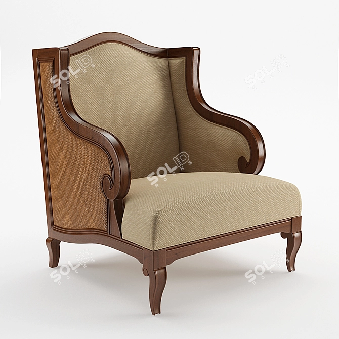 Honey Dart Club Chair 3D model image 1