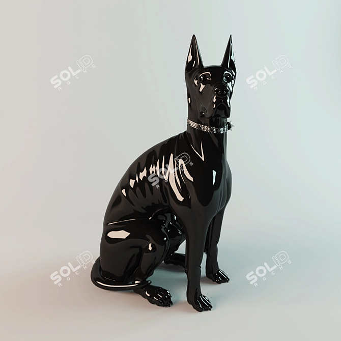 Italian Dog Statue 3D model image 1