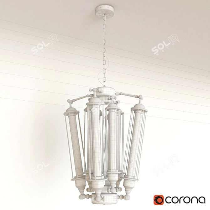 Industrial Transistor Pendant Light 3D model image 3