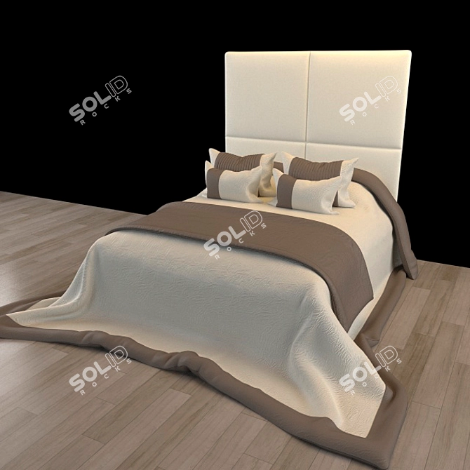Elegant Kelly Hoppen Bed 3D model image 1