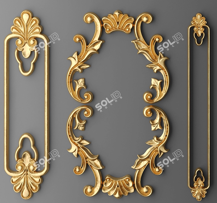 Stunning Stucco Decor Set 3D model image 3