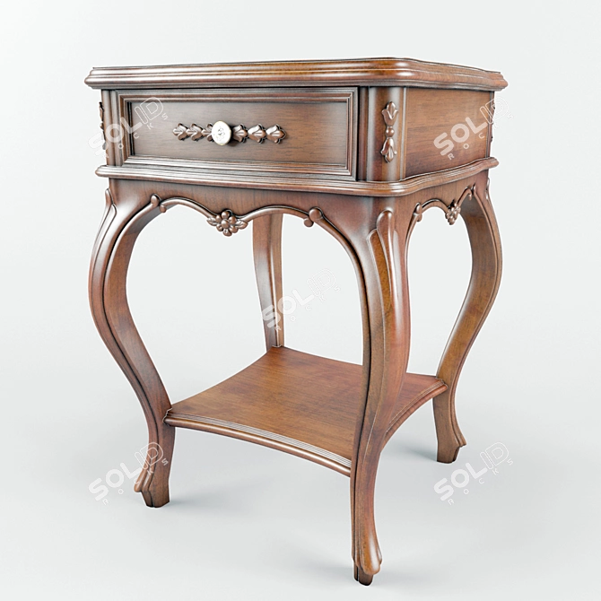 Provençal Style Bedside Table 3D model image 1