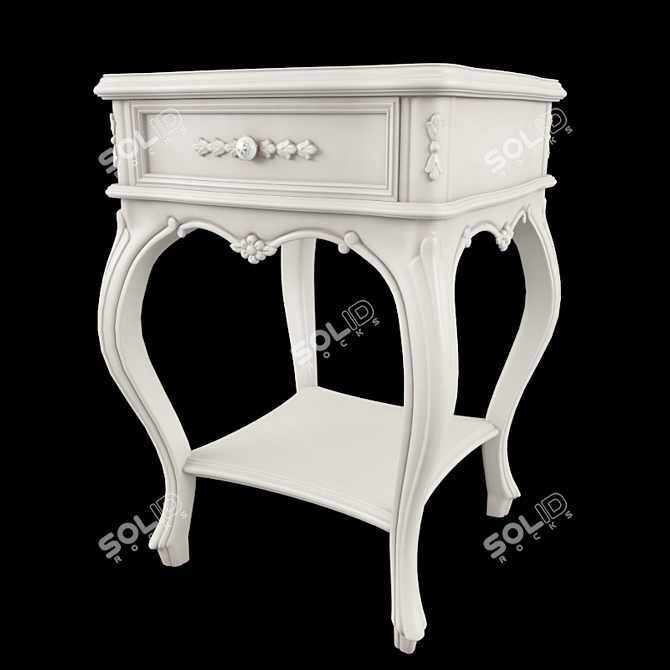 Provençal Style Bedside Table 3D model image 3