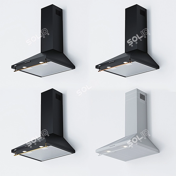 ELEYUS Allegro BL: 3 Extractors in Gold, Copper, Bronze 3D model image 1