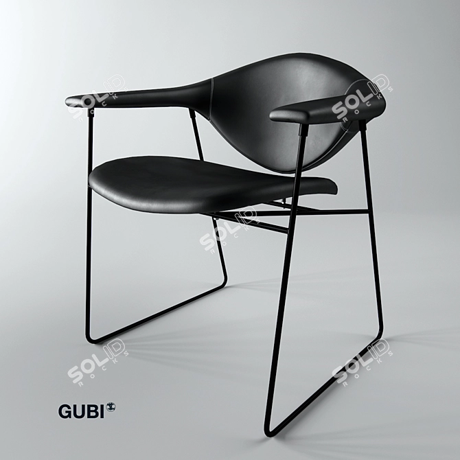Scandinavian Elegance: GUBI Masculo Chair 3D model image 1