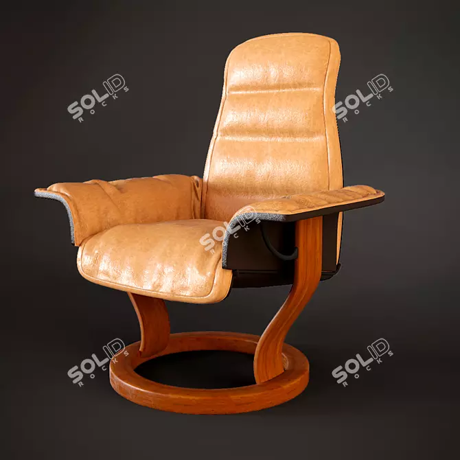 Elegant 3D Armchair 3D model image 1