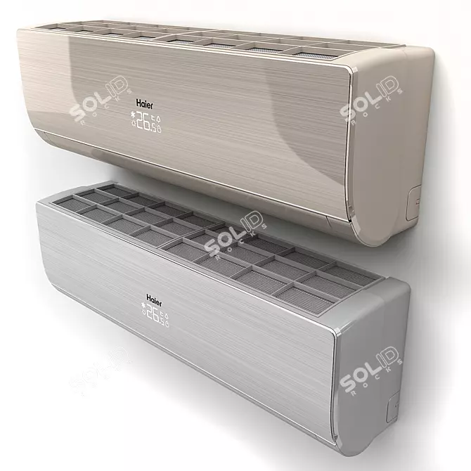 Haier Lightera: Stylish and Smart Air Conditioner 3D model image 3