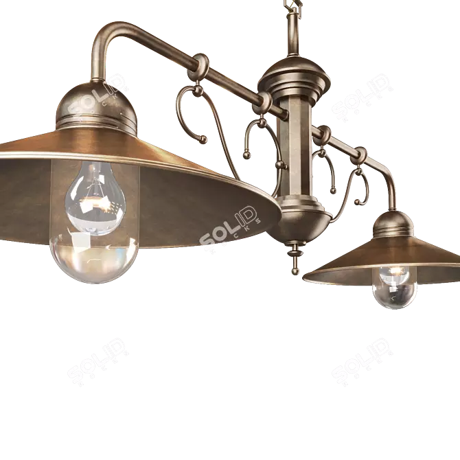 Elegant Crystal Chandelier 3D model image 3